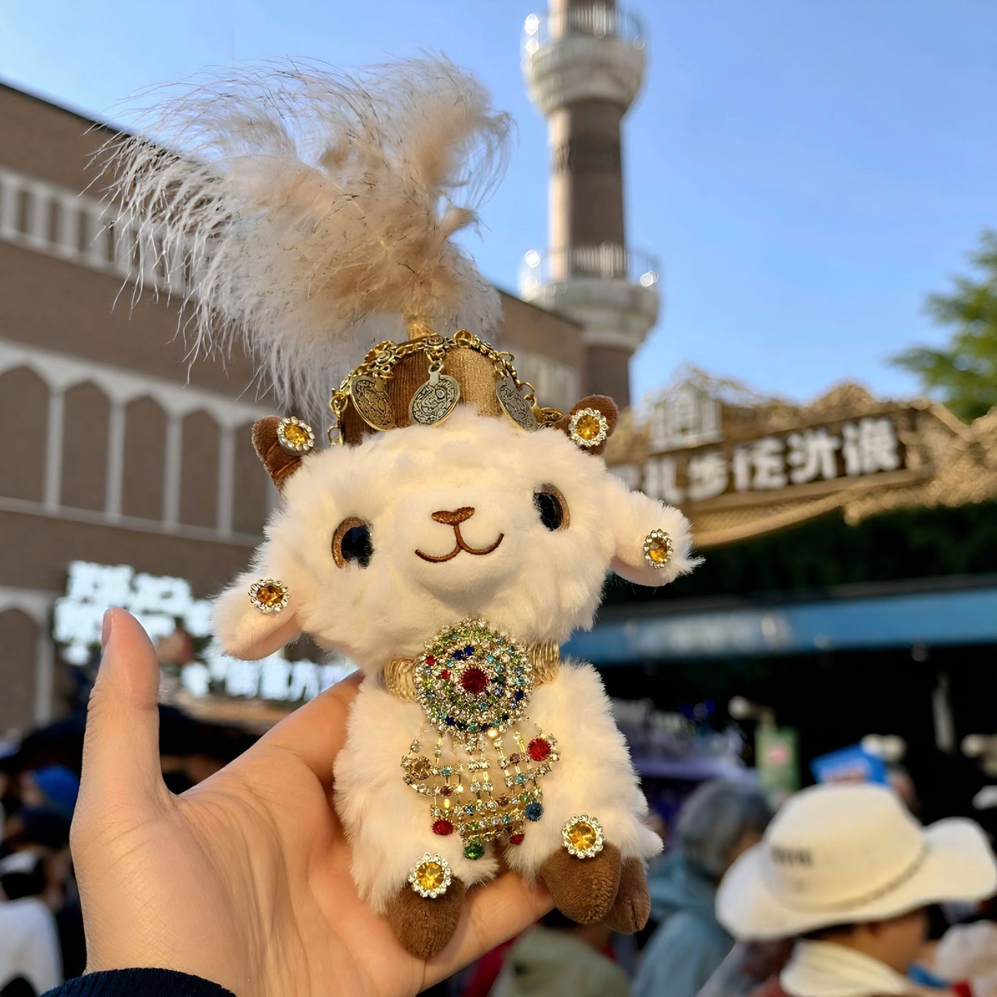 Cute Sheep Dolls Xinjiang Lamb Plush Keychain Plush Toys Gifts Travel Gifts
