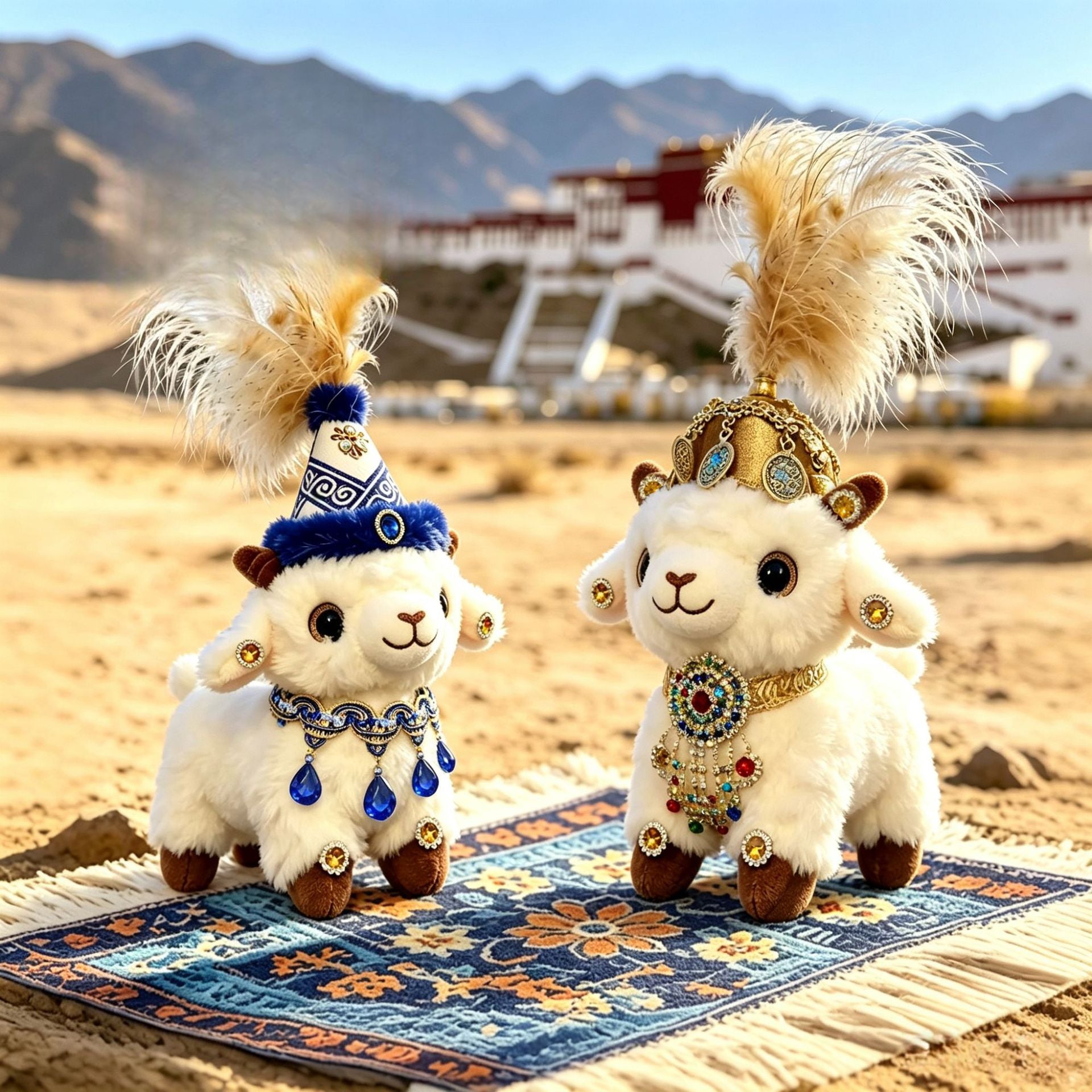 Cute Sheep Dolls Xinjiang Lamb Plush Keychain Plush Toys Gifts Travel Gifts